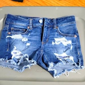 AE Midi Denim Shorts